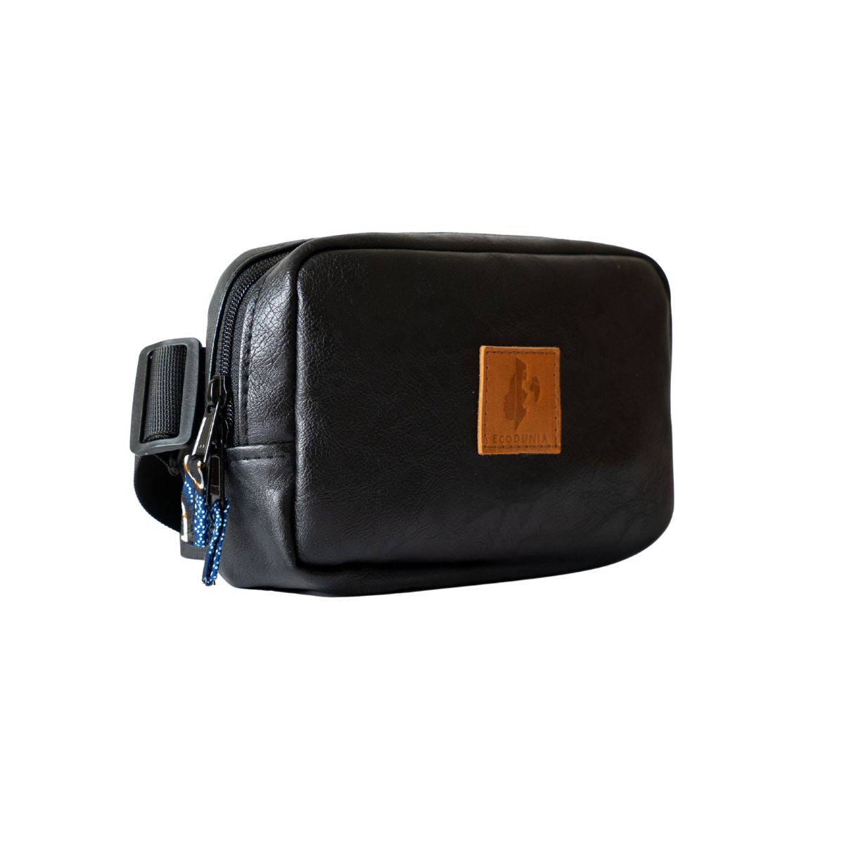 Vegan Leather Crossbody Belt Bag Ecodunia #color_black