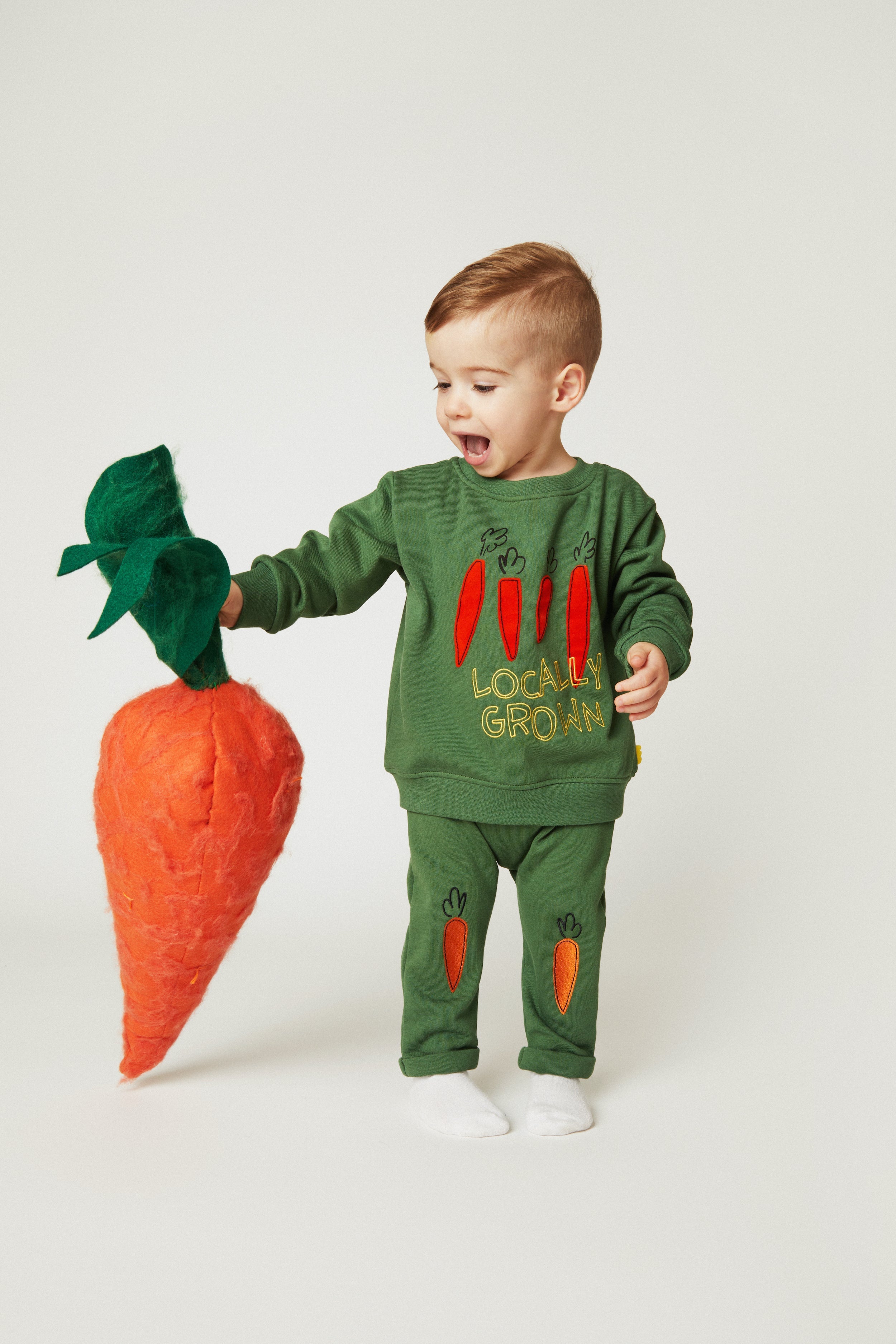 Embroidered Carrot Baby Jogger