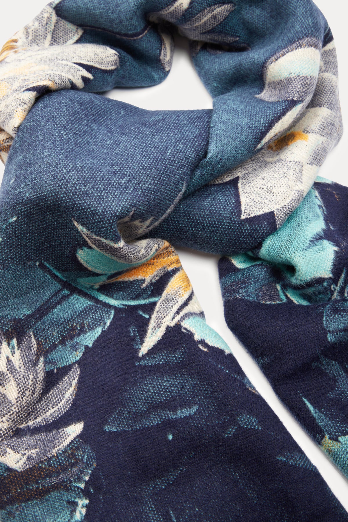 Lily Bold Reversible Scarf - Blue Combo