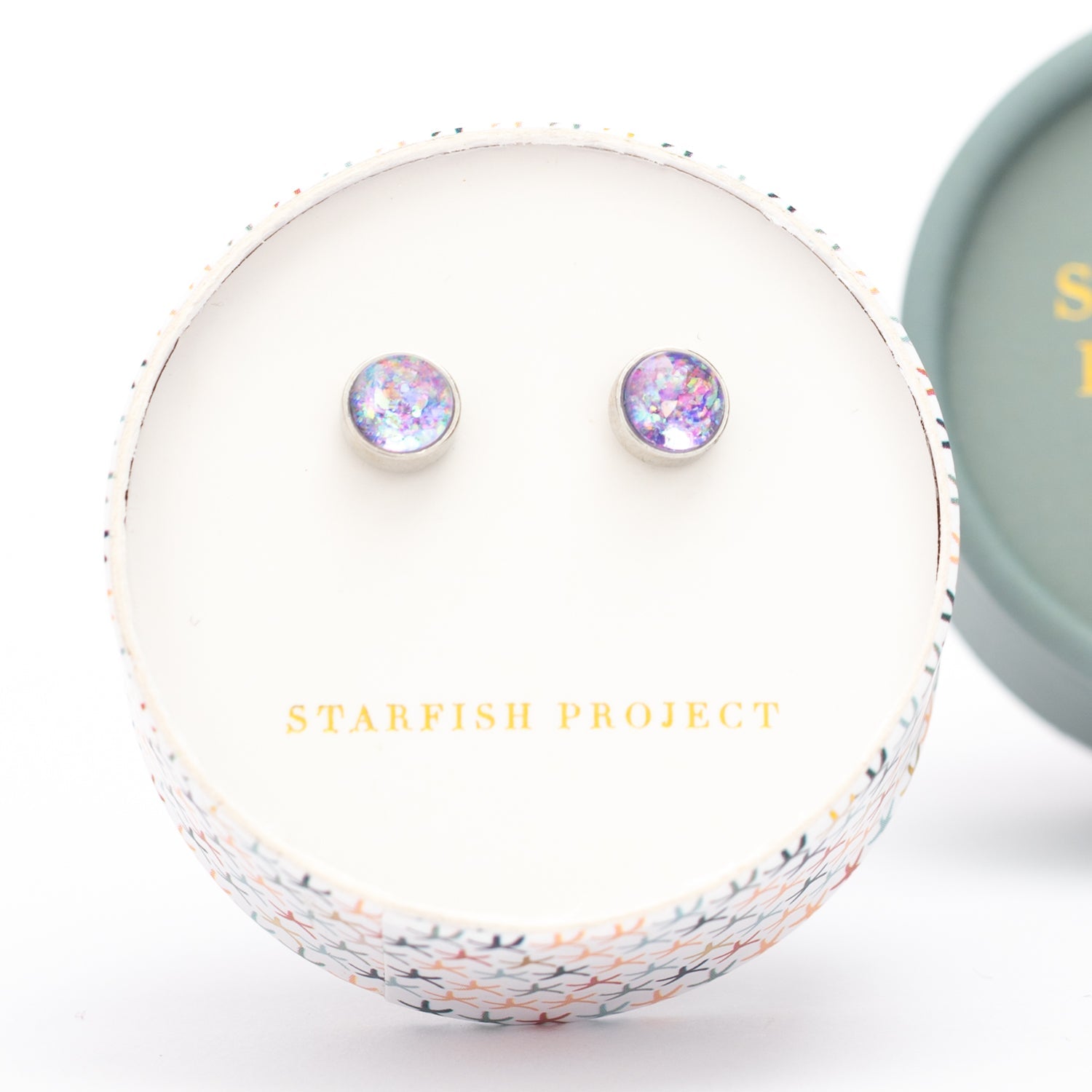 Jewelry box of silver studs, gift boxing, Starfish Project jewelry, best jewelry brands, freedom business