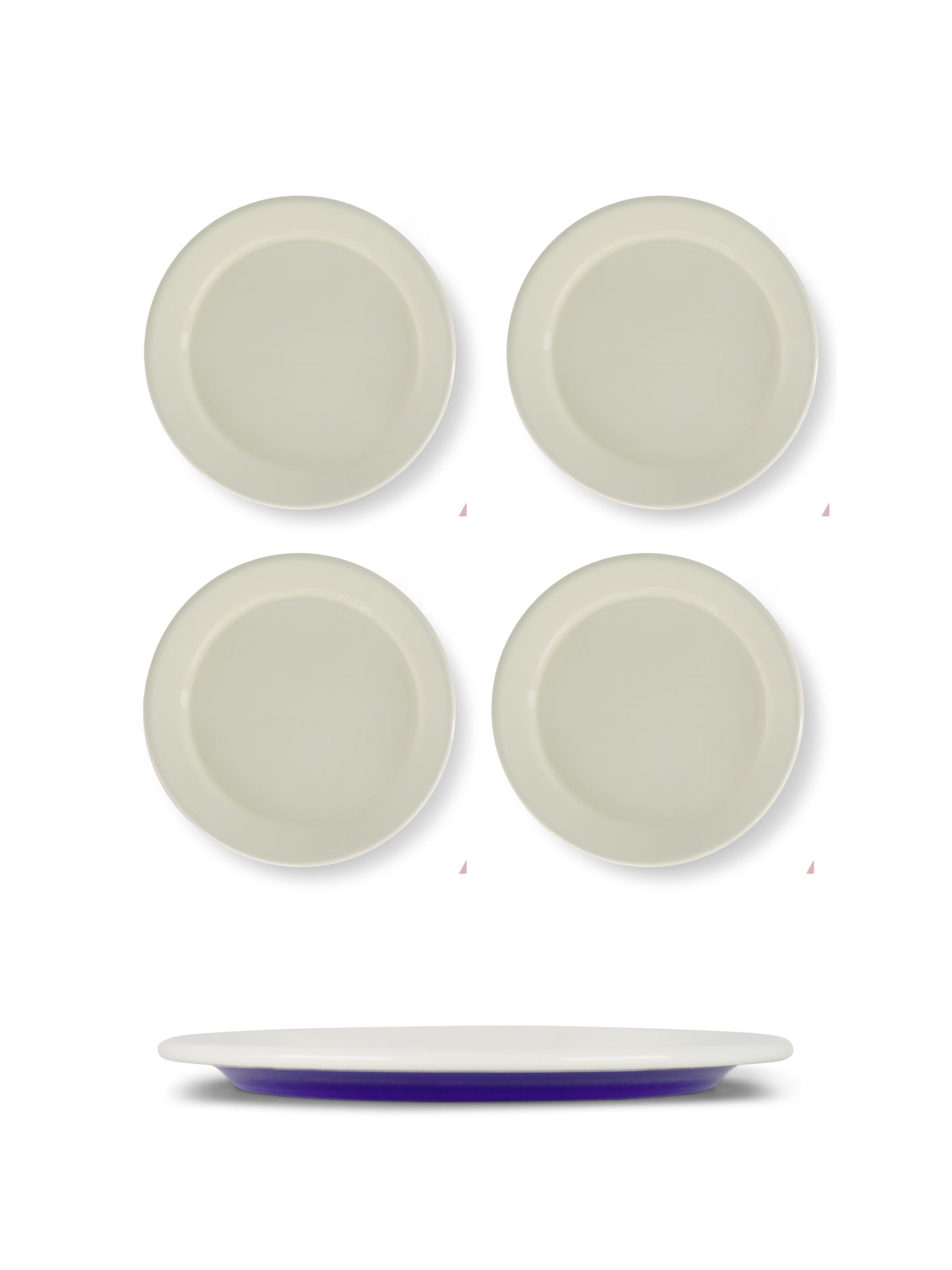 S/4 Enamel Dinner Plate  - Two Tone