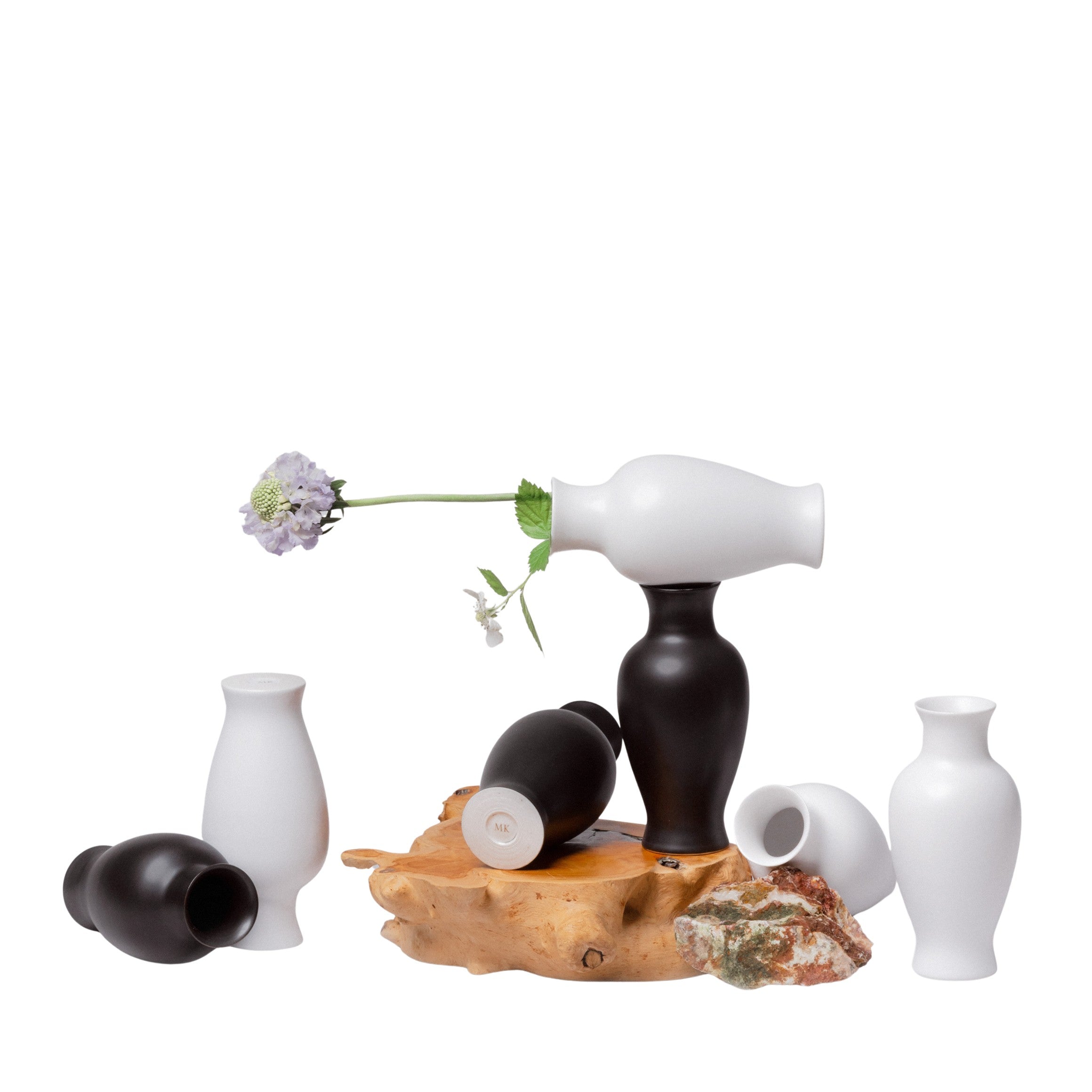 Semi-Matte Porcelain Mini Pear Vase