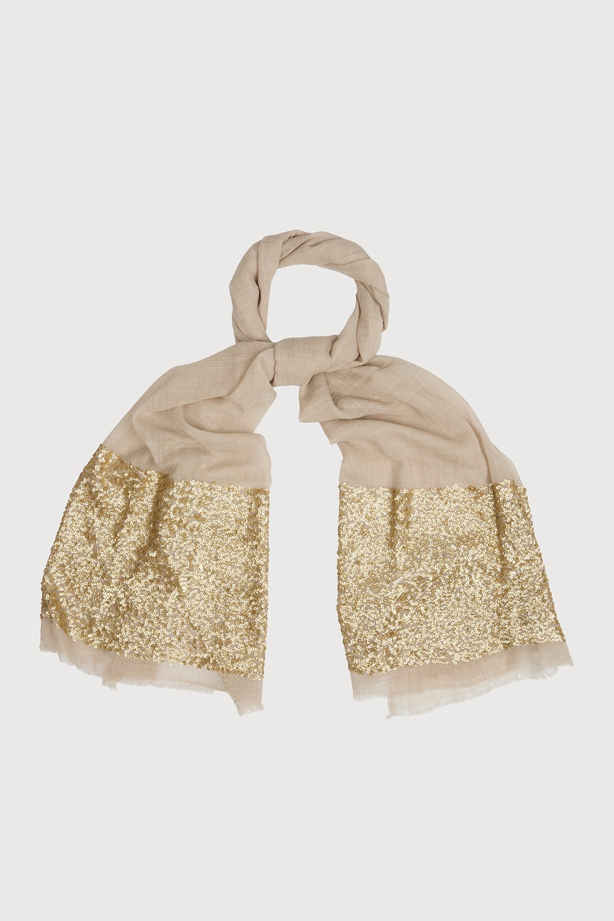 Wool Sparkle Scarf - Ivory