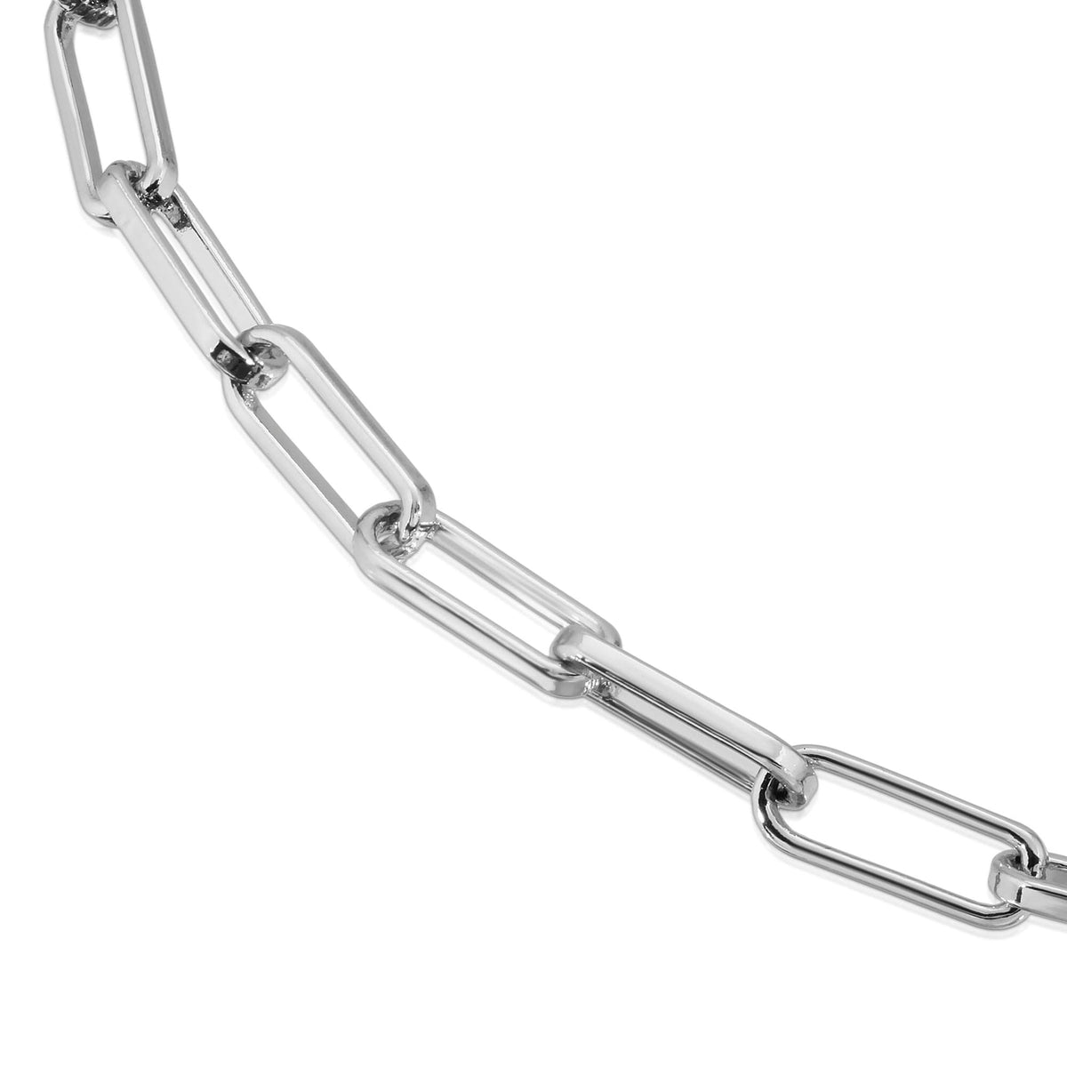 Silver chain link perfect for the Elongated Link Mask Chain accessory style