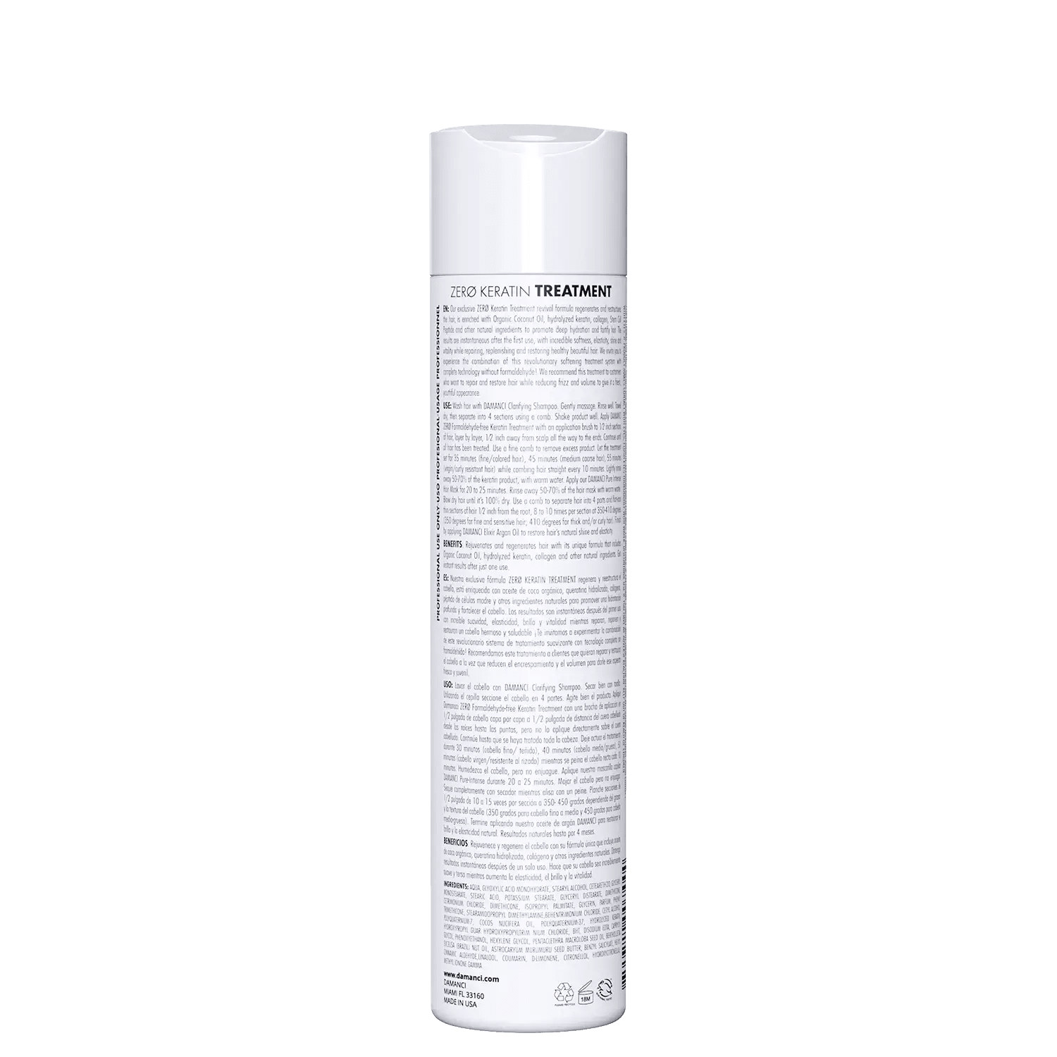 ZerØ Keratin Treatment, Formaldehyde - Free Keratin - DAMANCI® Better hair, better you!