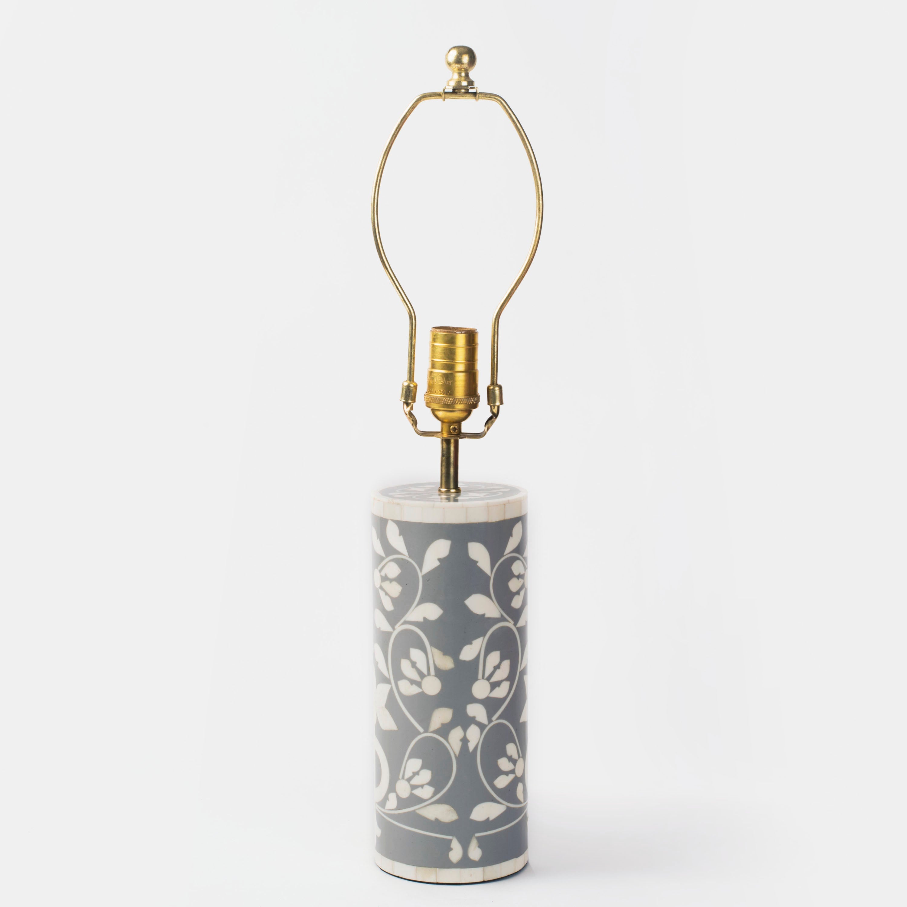 Floral Vines Bone Inlay Table Lamp Base