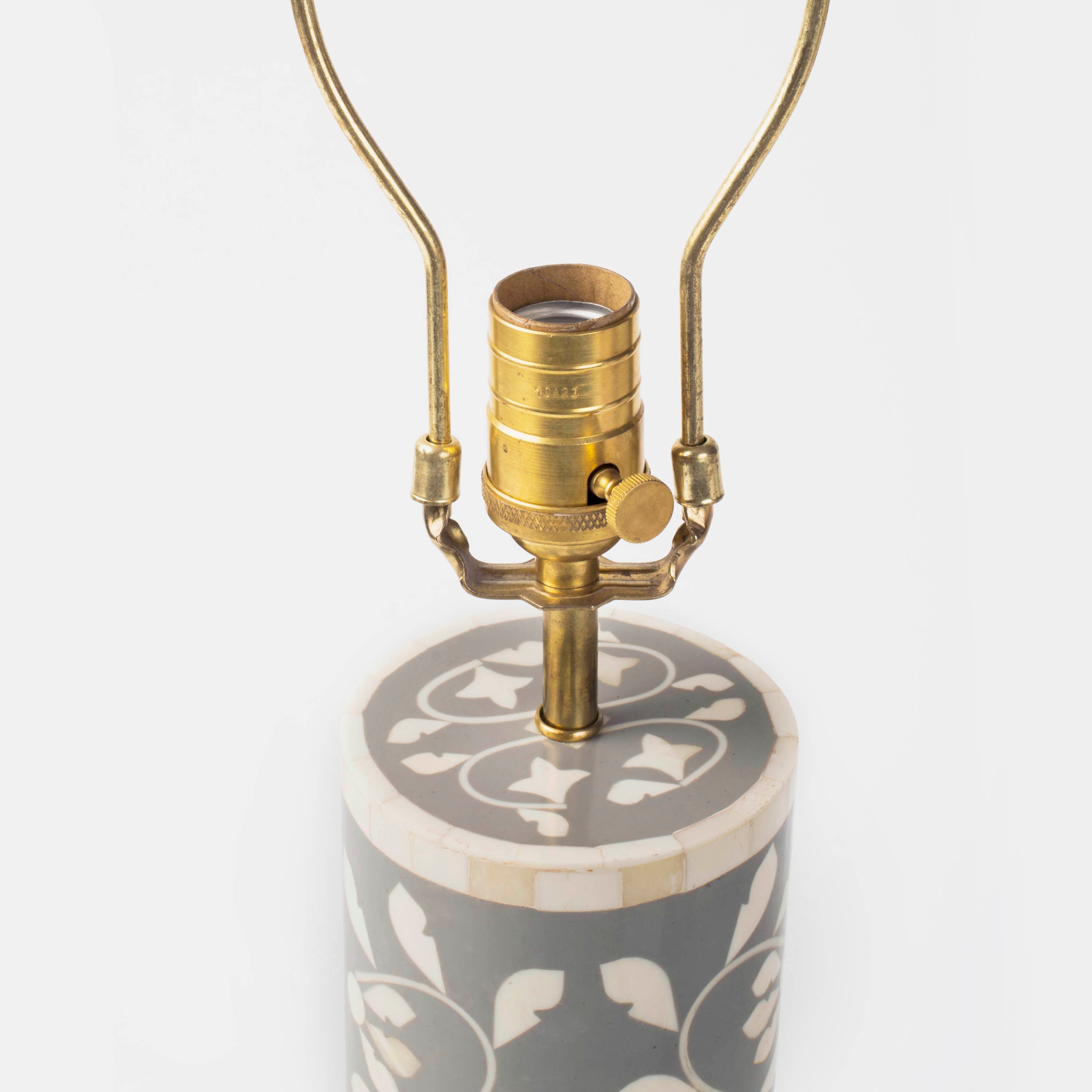 Floral Vines Table Lamp - Grey