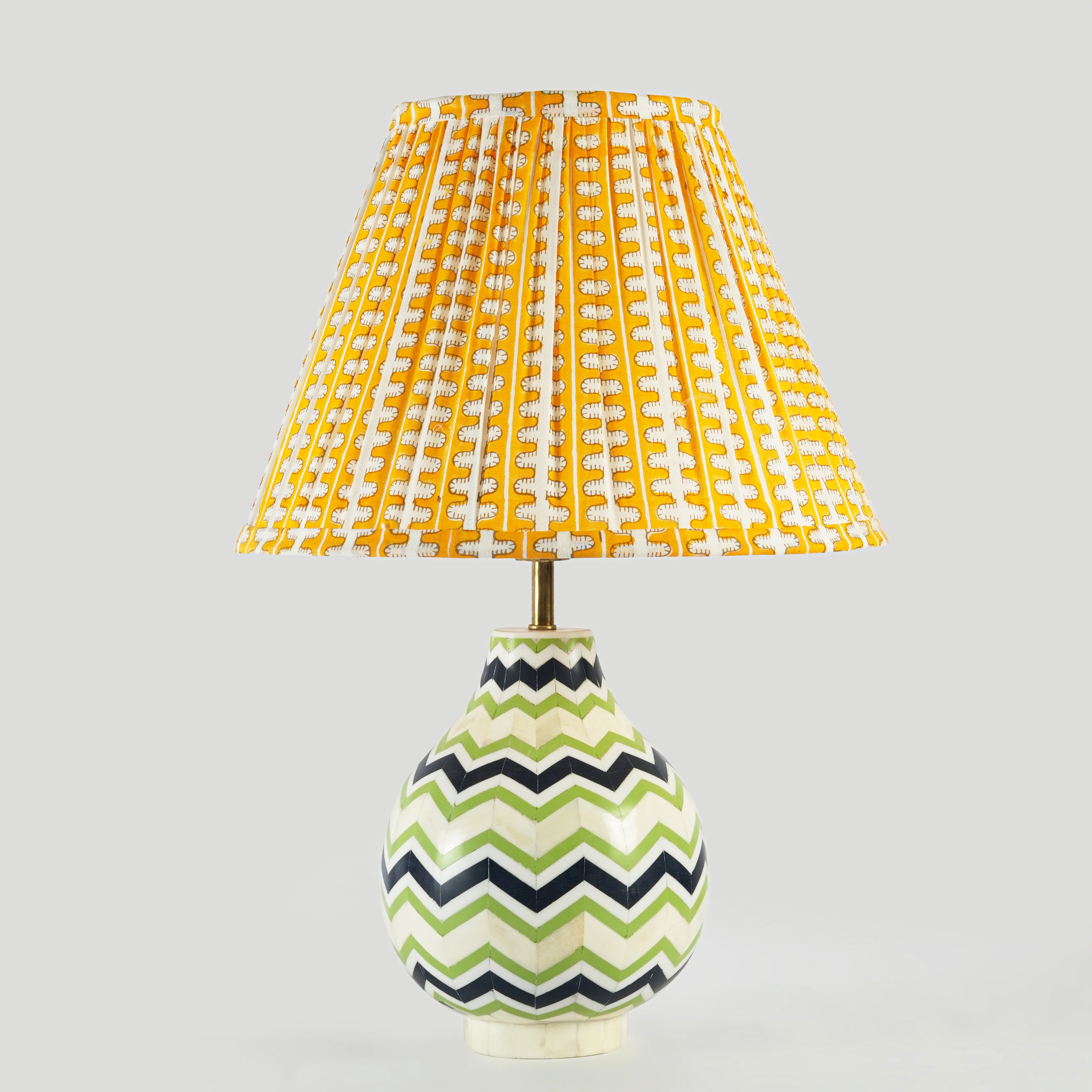 Meadow Striped Handblocked Lampshade - Thumbnail 3