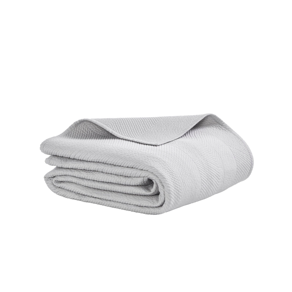 CL-172-11096_8|Elegant light grey quilted coverlet with a delicate herringbone design, offering a soft touch for premium bedding.