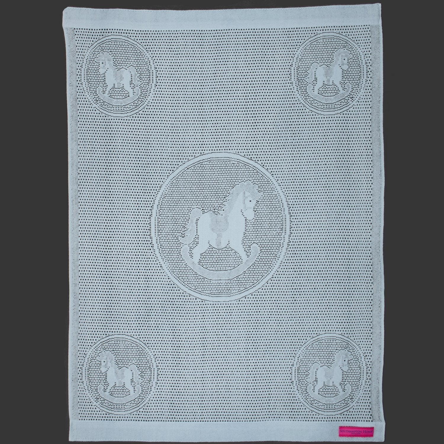 Southampton Home Lace Weave Rocking Horse Baby Blanket ~ Blue ~-Gifts-00810032751227-{sku]-Prince of Scots