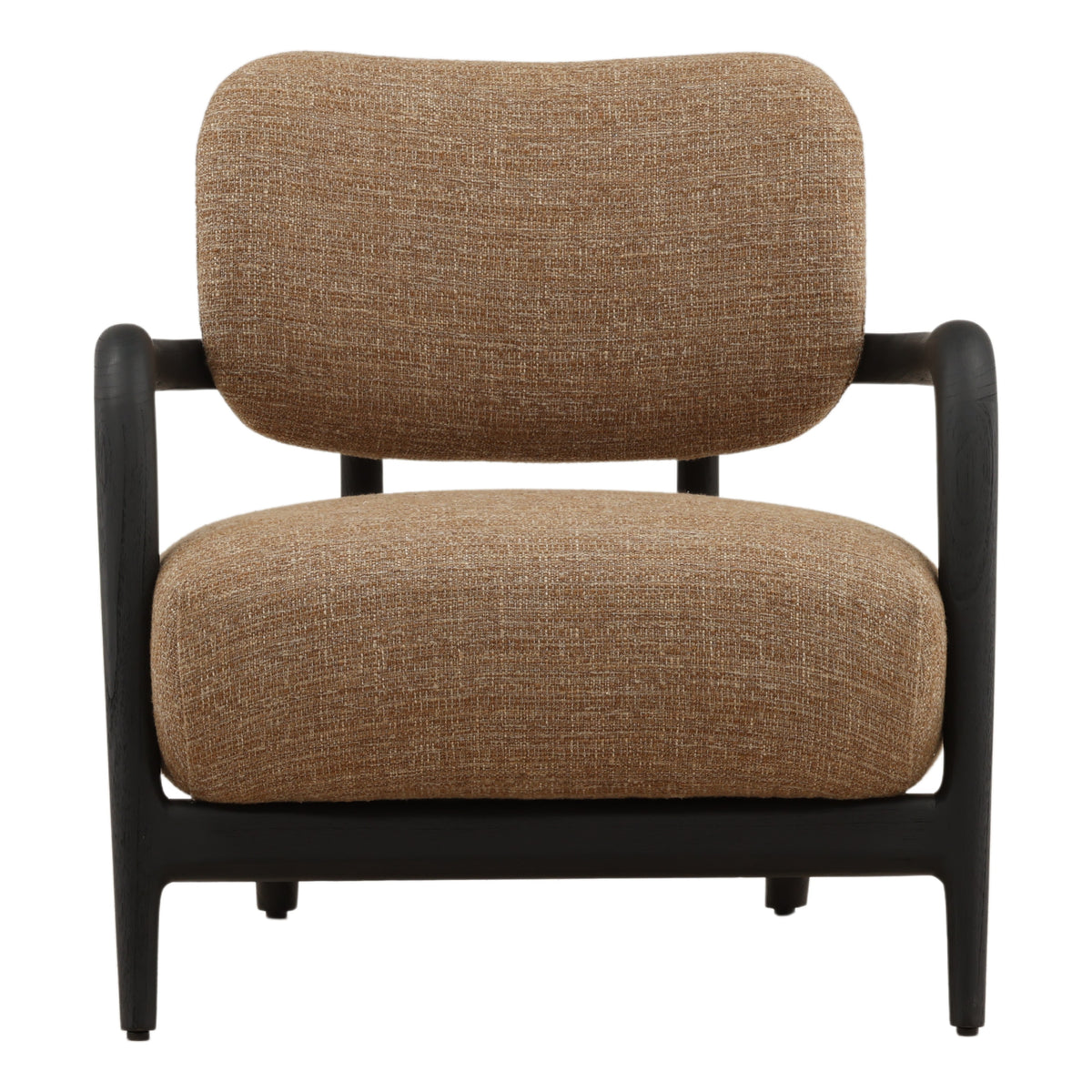 Aren Burlap & Mindi Wood Accent Chair