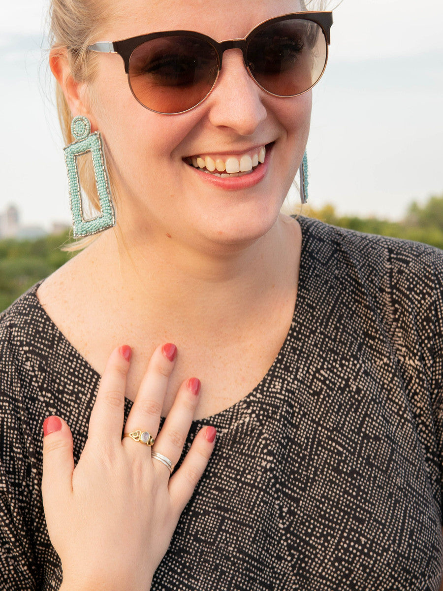 gold adjustable moonstone ring | Fair Anita