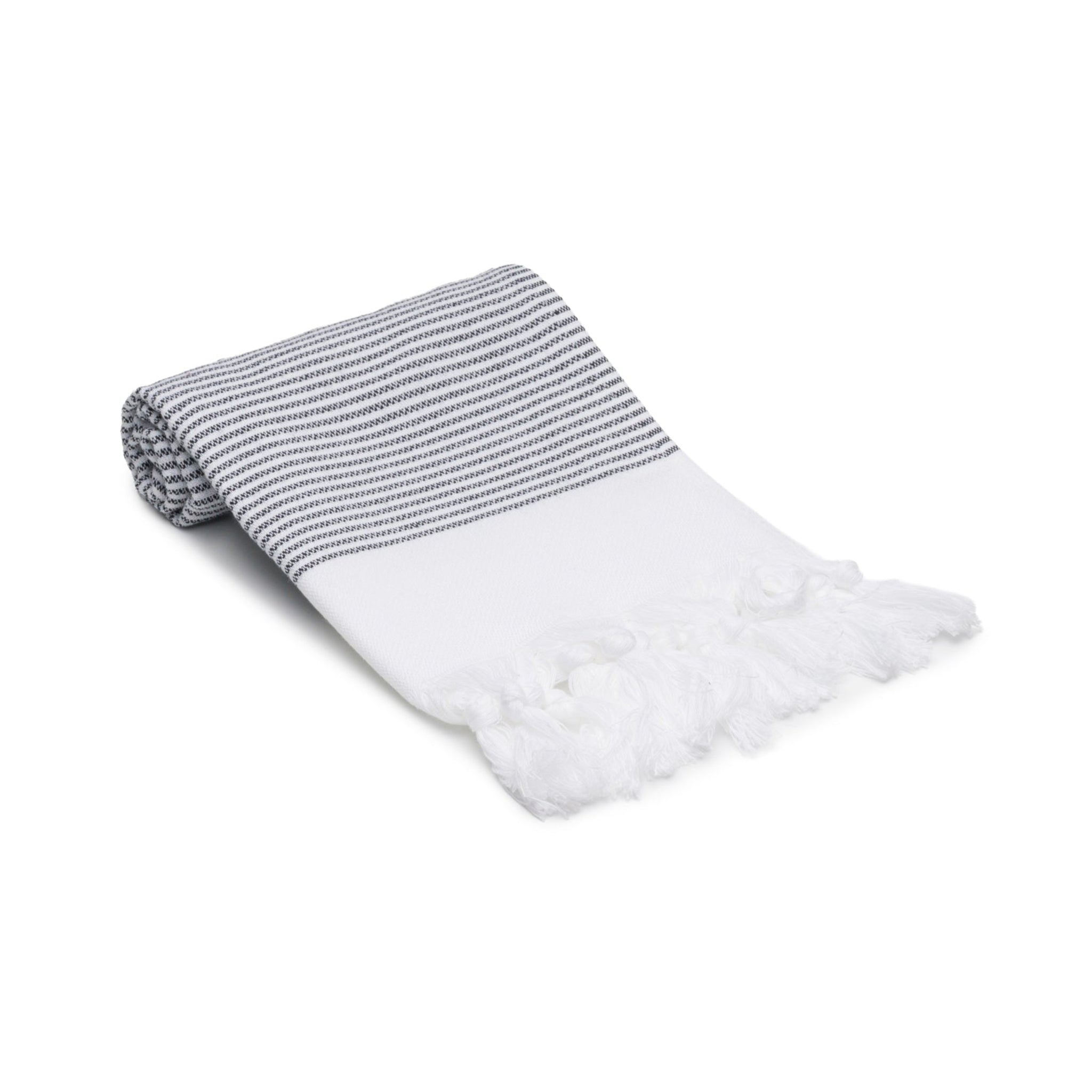 Fine Stripe Turkish Cotton Hand & Kitchen Towel Set of 4