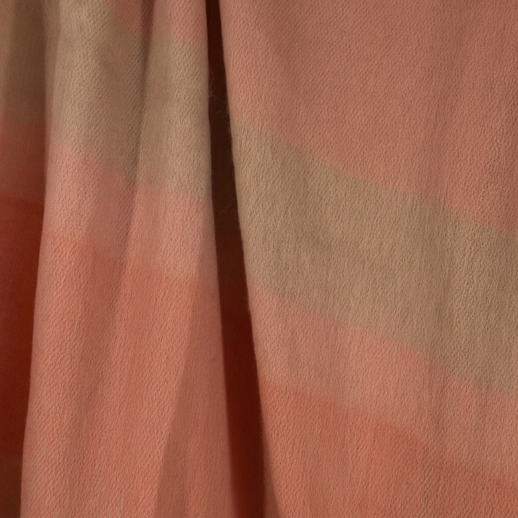 Faded Coral & Braided Fringe handwoven alpaca throw blanket, Kallpa Collection, made in Ecuador