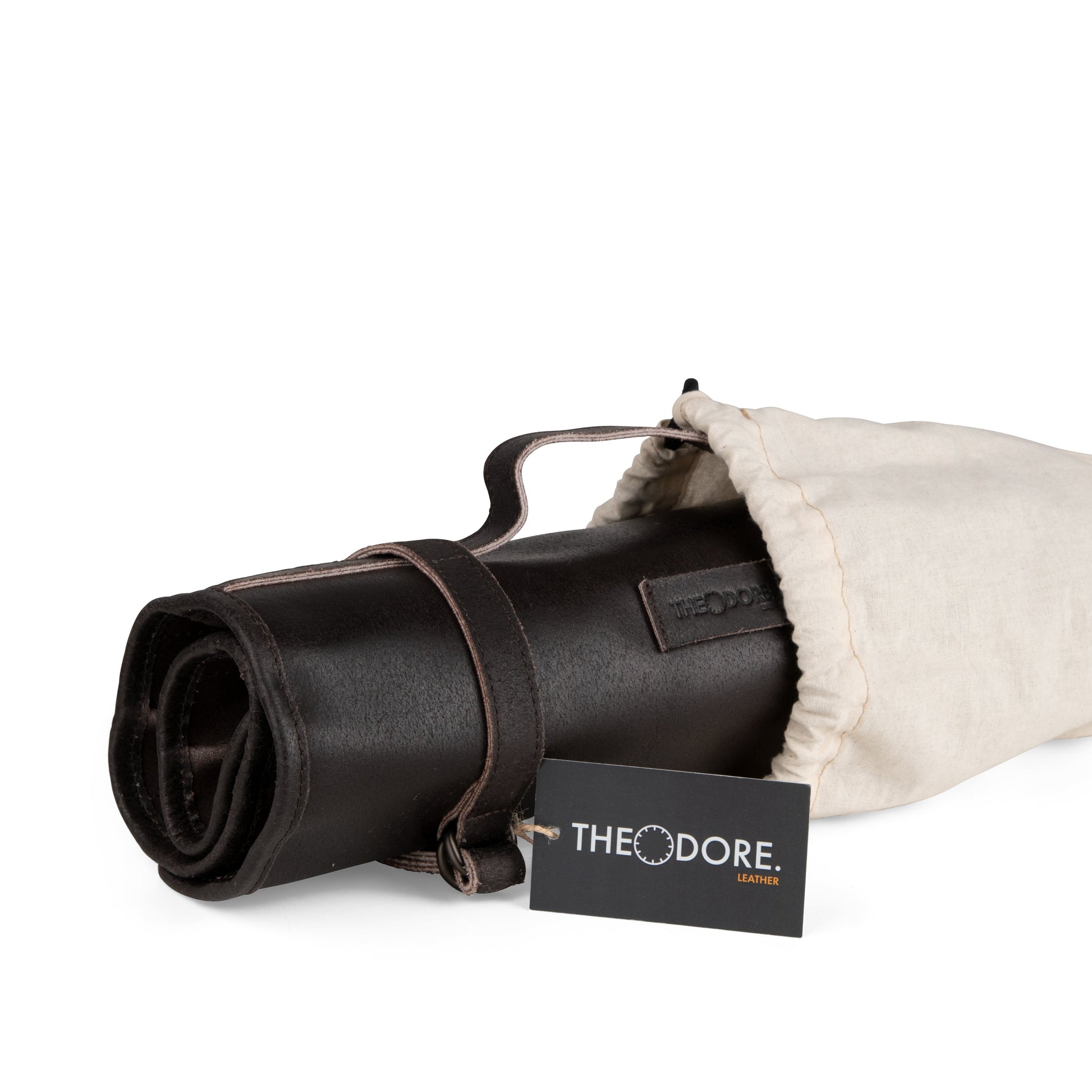 leather tool roll with gift bag