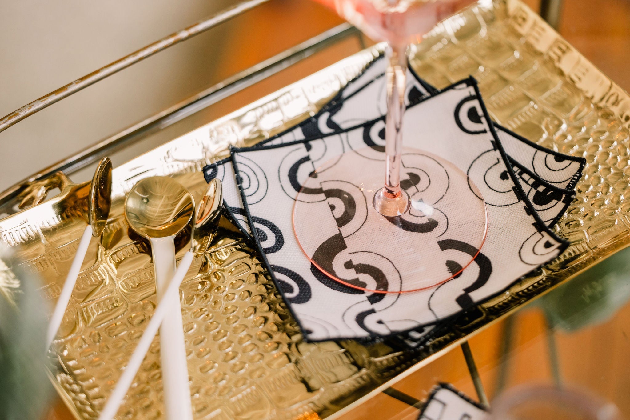 Ortega in Clairvoyant 5" x 5" Cocktail Napkin - Set of 4
