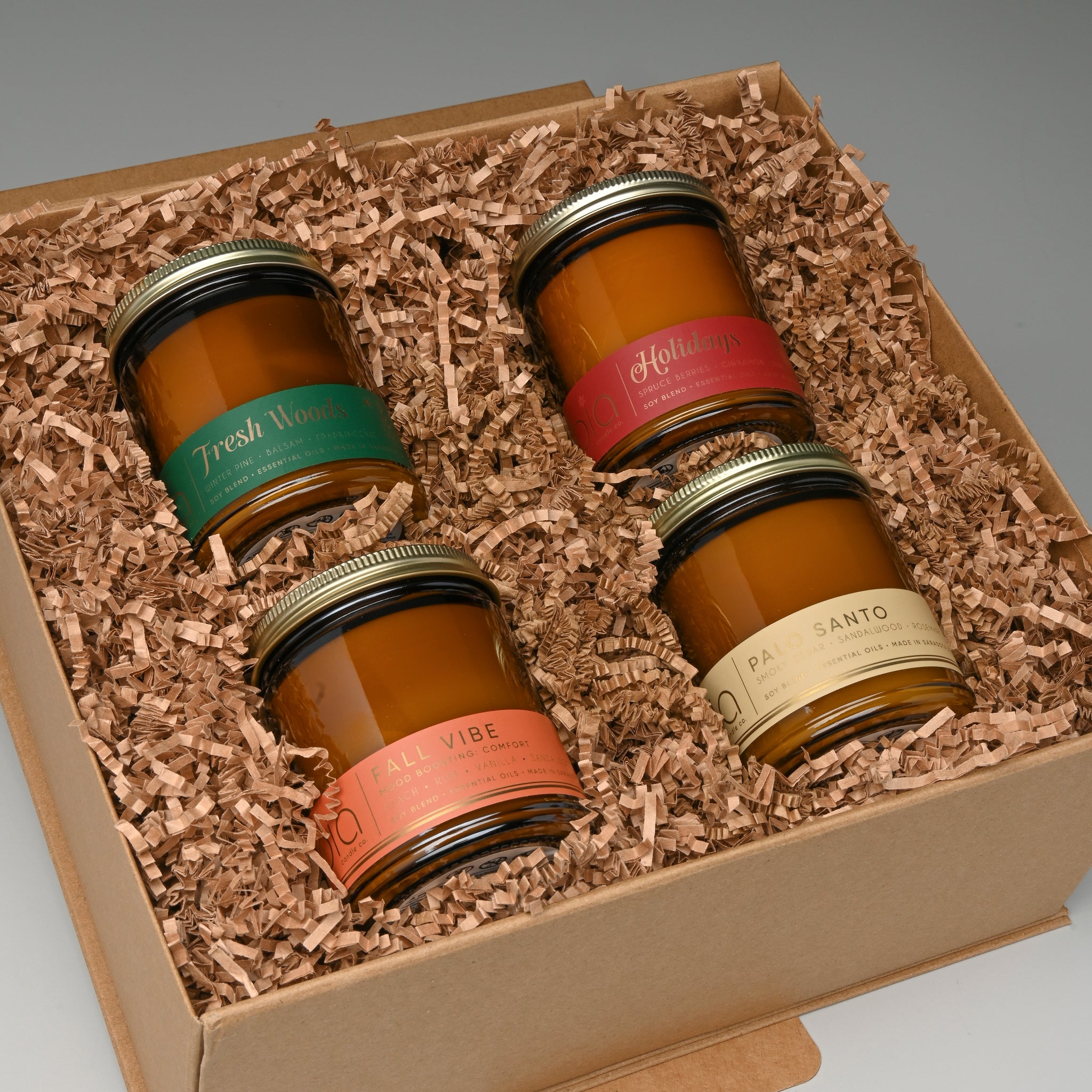 S/4 Holiday Season Candle Gift Box