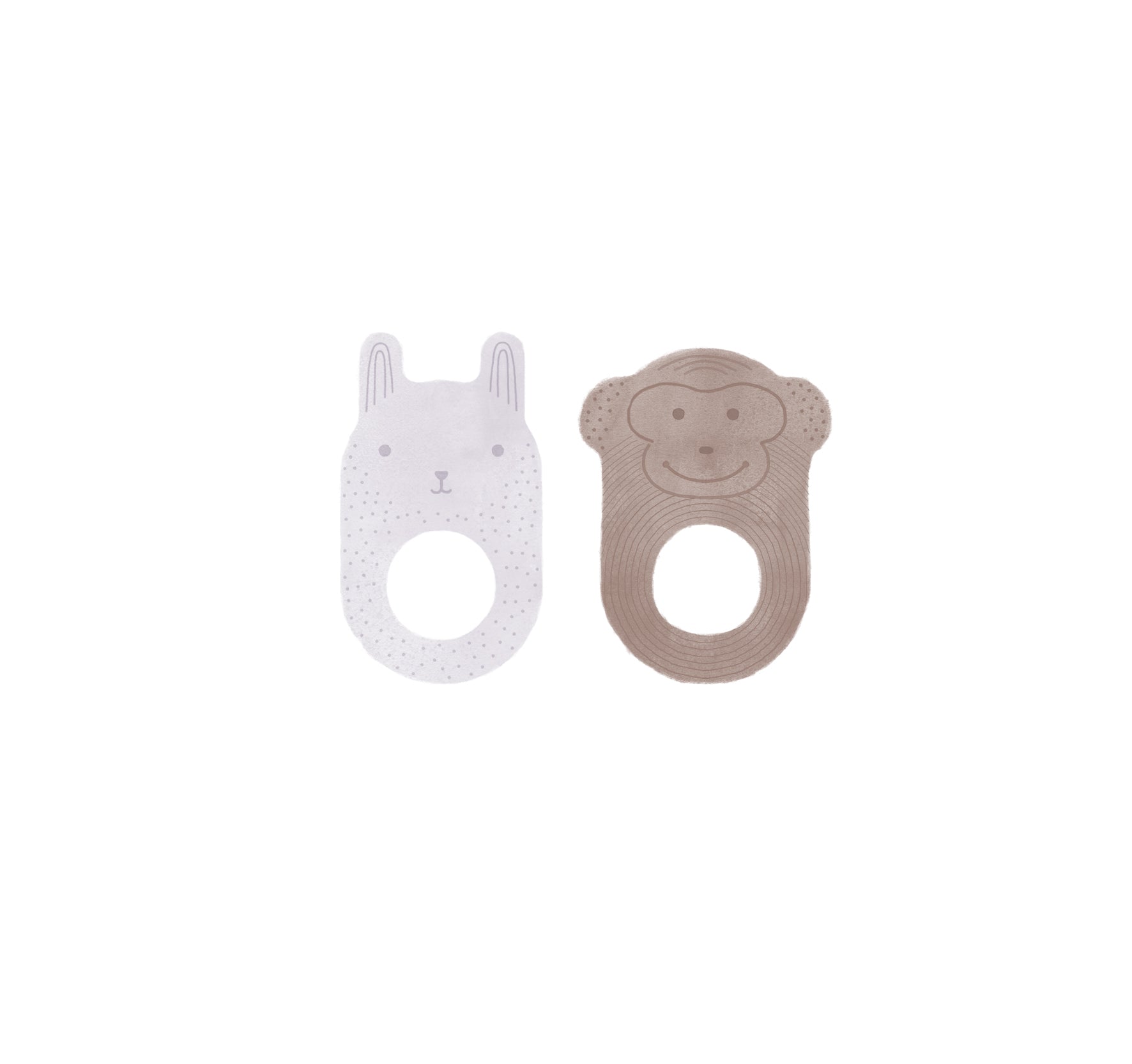 Ninka Nelson Baby Teether Pack Of 2 Choko Lavender By Oyoy M107169 1