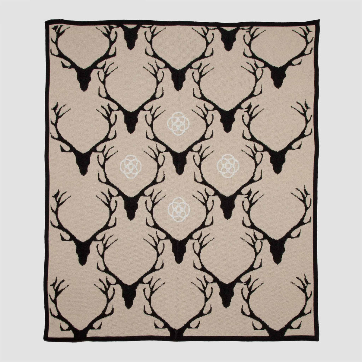 in2green Eco Throw Cotton Sustainable Knit Throw Blanket | Stag Longhorn 655646731391 BL01STL1