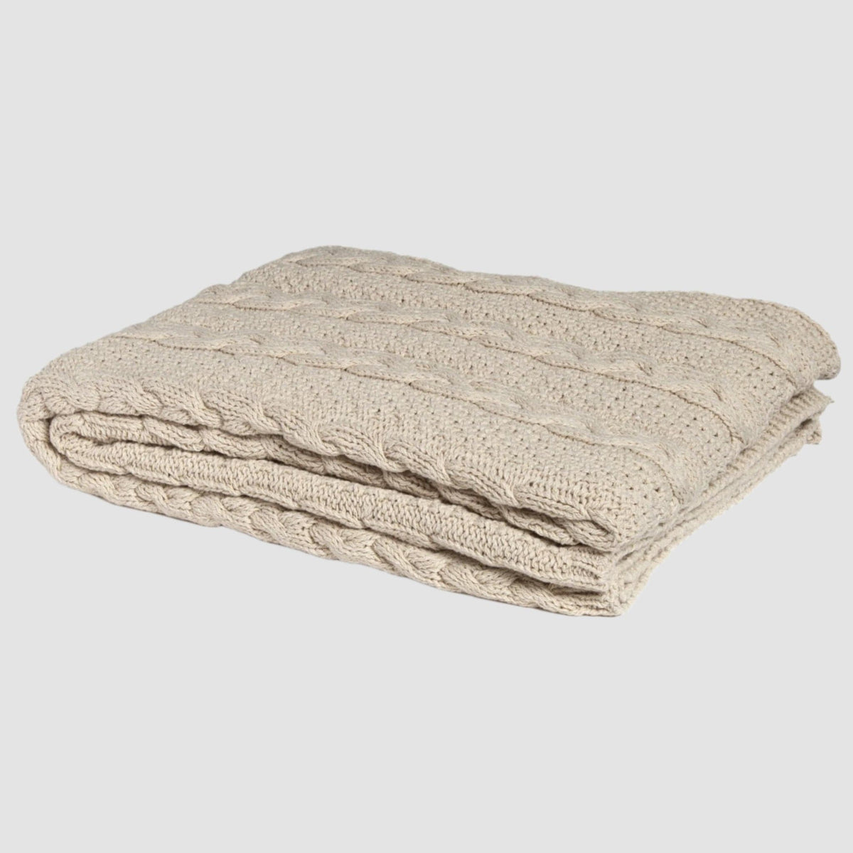 in2green Eco Throw Textured Sustainable Knit Throw Blanket - Chunky Cable 655646732329 BLCC8