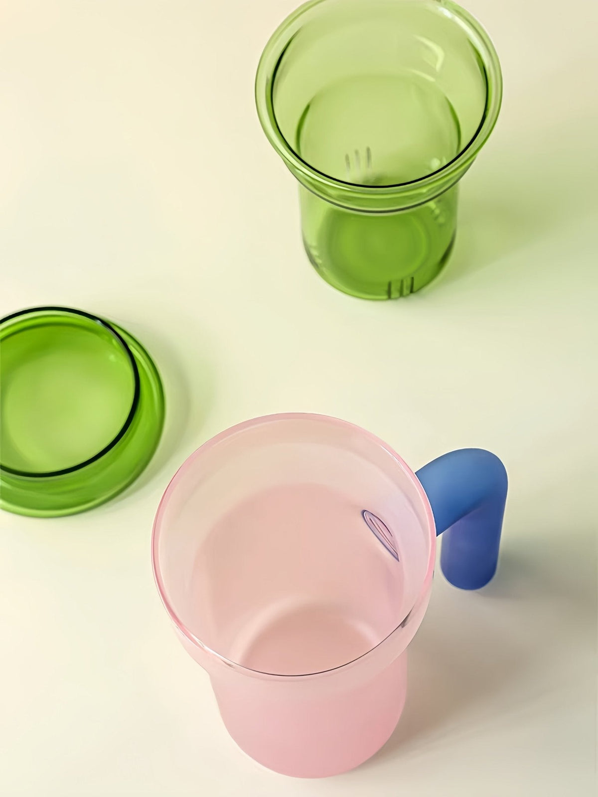 Color Play Lidded Glass Tea Infuser Mug – Cute Dopamine Loose Leaf Tea Cup for the Office, Dishwasher Safe -Mugs- Color Play Lidded Glass Tea Infuser Mug-green - INSPECIAL HOME