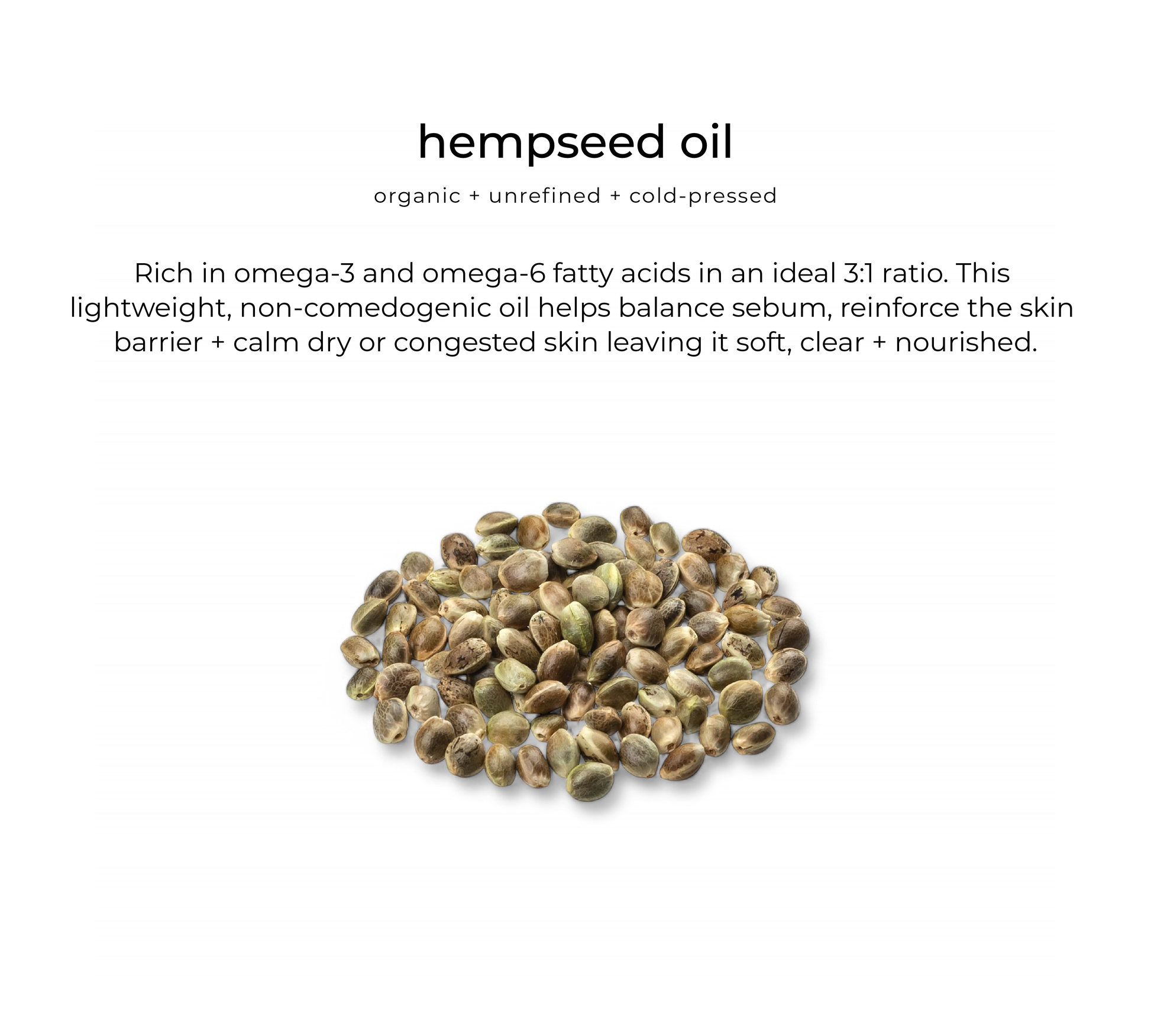 Hemp seed oil — key ingredient in Youglow elixir
