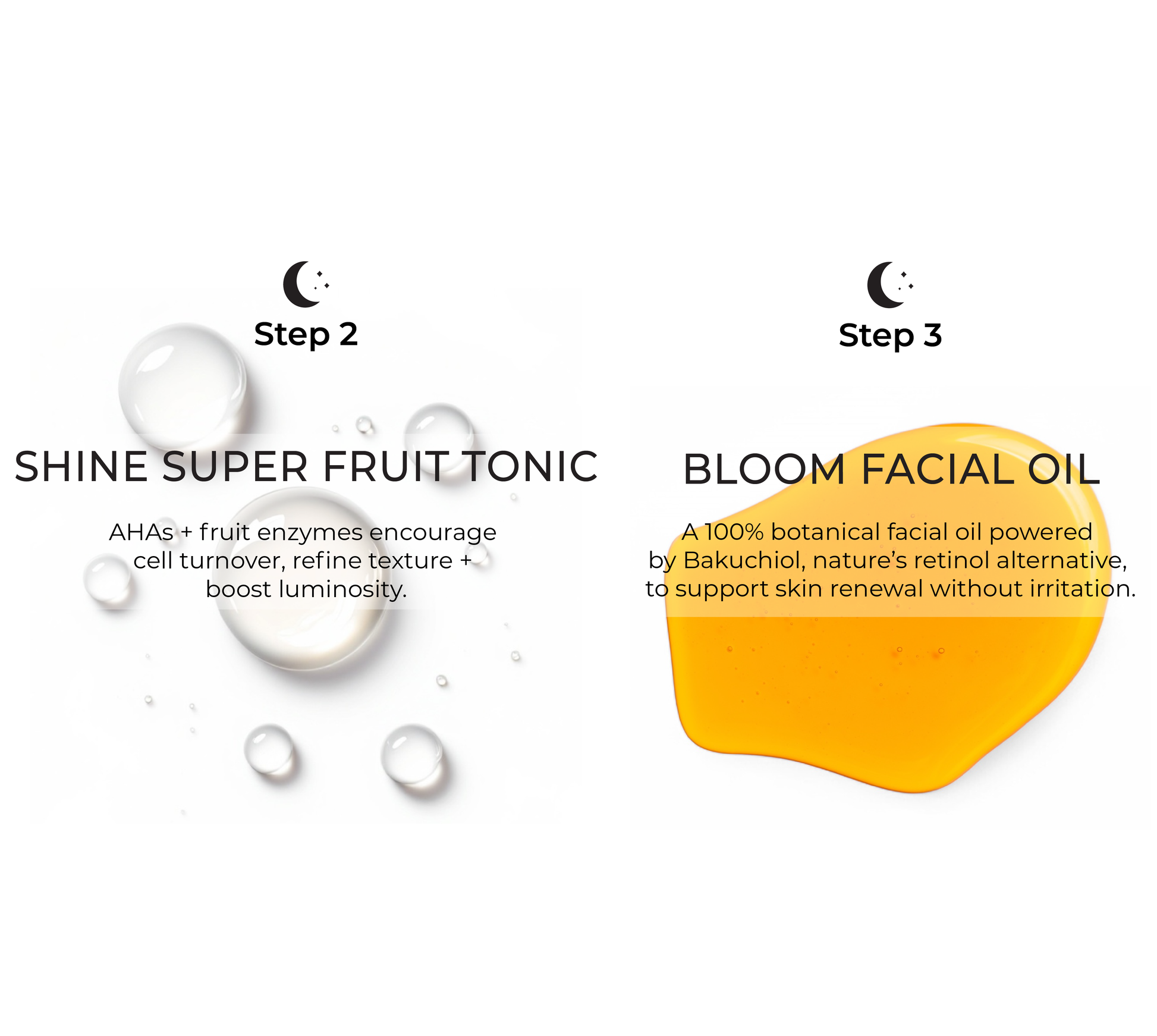 Renew + glow night routine guide