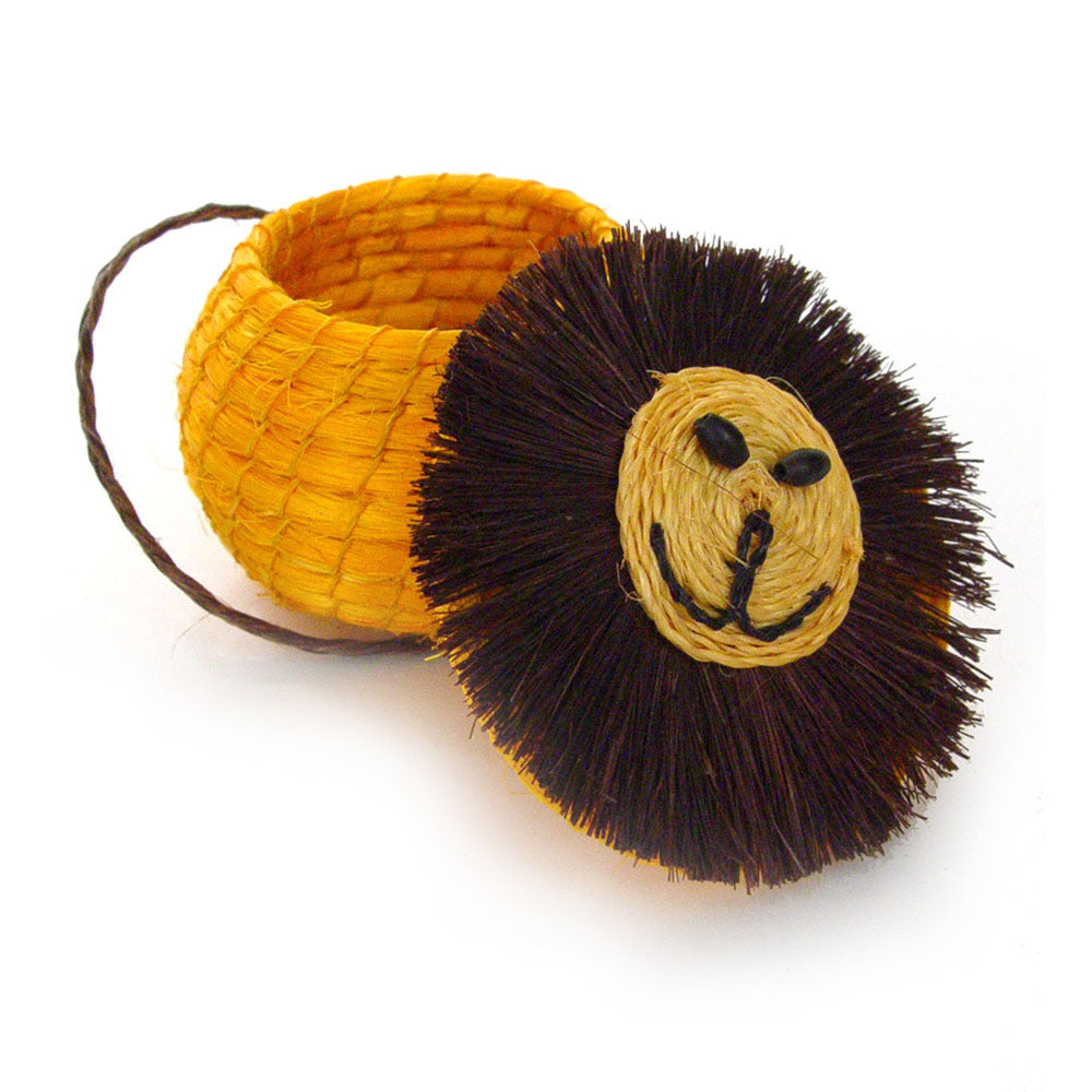 Mbare Lion Lidded Basket - Thumbnail 2