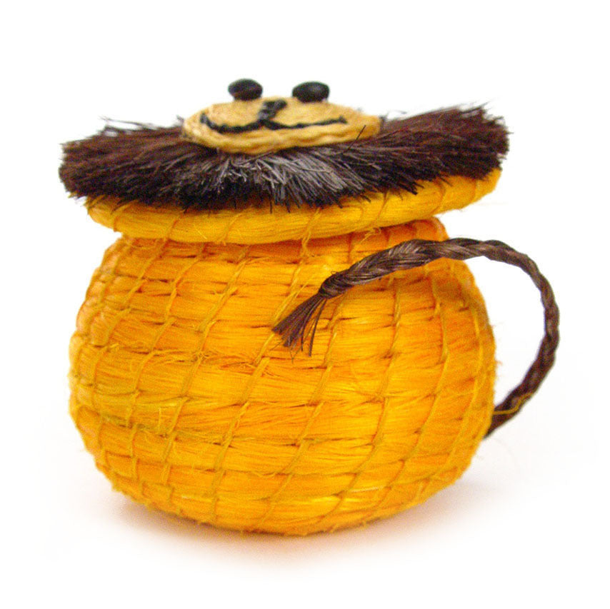 Mbare Lion Lidded Basket - Thumbnail 4