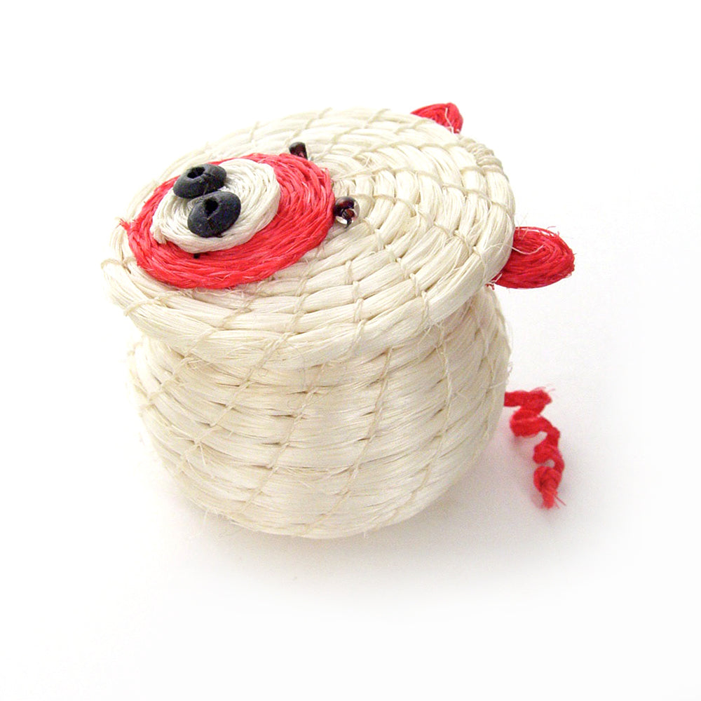 Clever Piggy Lidded Basket - Image 2