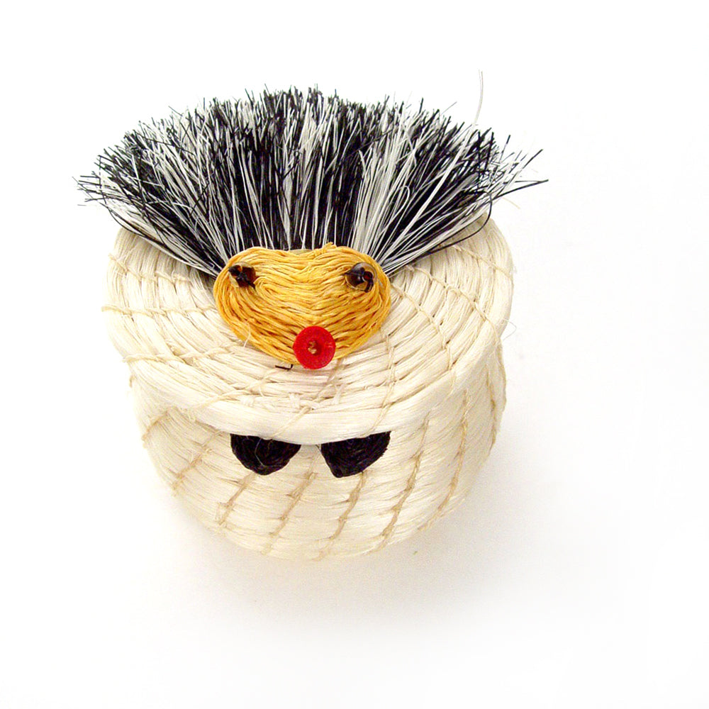 Mbare Hedgehog Lidded Basket - Thumbnail 3