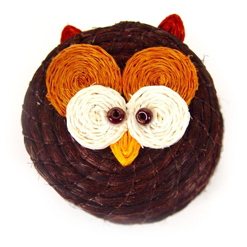 Mbare Owl Lidded Basket - Thumbnail 2