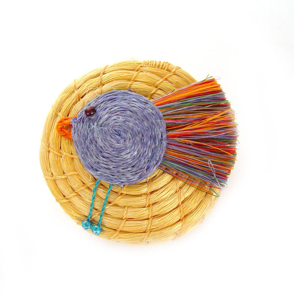 Mbare Singing Birdie Lidded Basket - Thumbnail 4